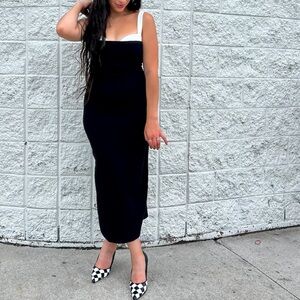 Reformation Black and White Dress